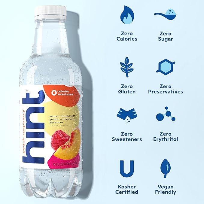 Hint Fruit-Infused Bottled Water, Smashup Flavored Variety Pack - Purified Water Beverages with Zero Calories, Natural Flavors, and Sugar Free - 16 Fl Oz (Pack of 12) - Bloomnest