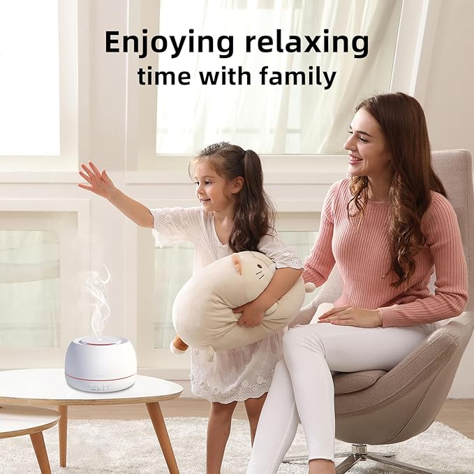 300ML Essential Oil Diffuser - 8 Hours Run Time, Aromatherapy Diffuser with Remote Control, 7-Color LED Lights for Home, Bedroom - Bloomnest
