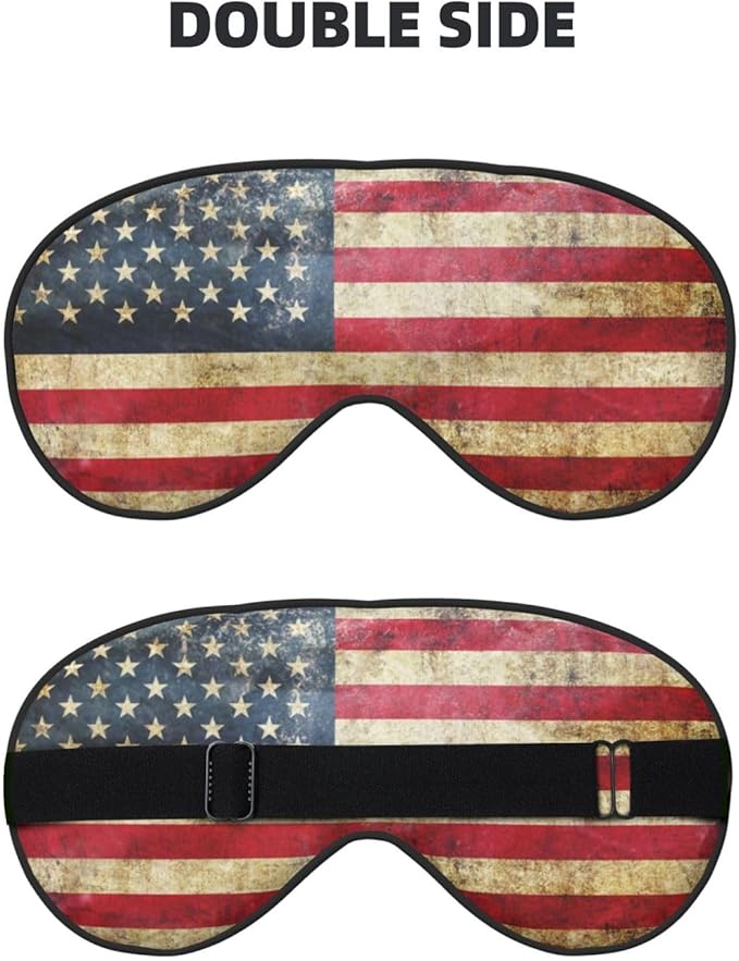 Vintage American Flag Sleeping Eye Mask Eye Mask for Sleeping Soft Comfort Eye Shade Blackout Eye Cover for Deep Rest Travel Nap Meditation - Bloomnest