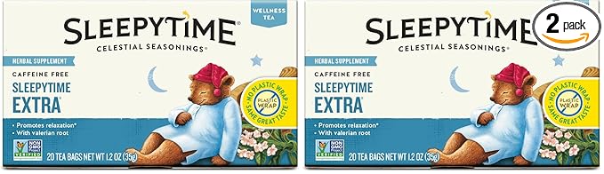 Celestial Seasonings Sleepytime Extra Herbal Tea, 20 Tea Bags Box (Pack of 2) - Bloomnest
