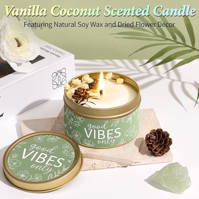 Spa Gifts for Women Bath Gift Set, Vanilla Coconut Relaxing Spa Gift Baskets Home Bath Set Self Care Kit Care Package Thank You Birthday Valentines Day Gifts for Her Women Mom Friend Sister Teen Girl