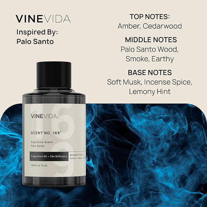 VINEVIDA [4 Oz] Inspired by: Palo Santo; Diffuser Oil Refill | Premium Scent Diffuser Oil for Home - Bloomnest