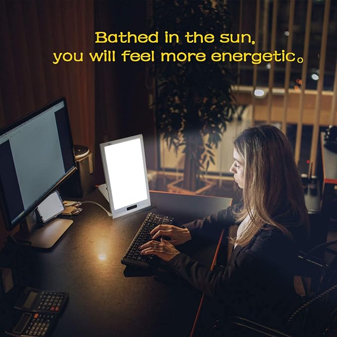 Bright Light Therapy Lamp 12000 Lux - Sunrise Alarm Clock with Dawn Simulator, APP Control - Wake Up Happy & Start Your Day Positively - Bloomnest