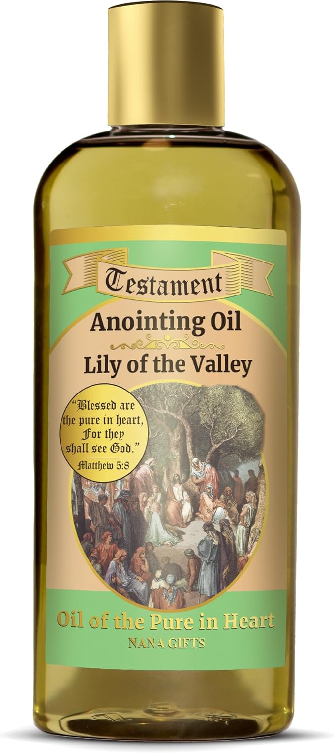 Nana Gifts Testament Anointing Oil, Lily of The Valley, Oil of The Pure in Heart, Excellent Value Large Bottle Size 8.45 fl.oz | 250 ml - Bloomnest