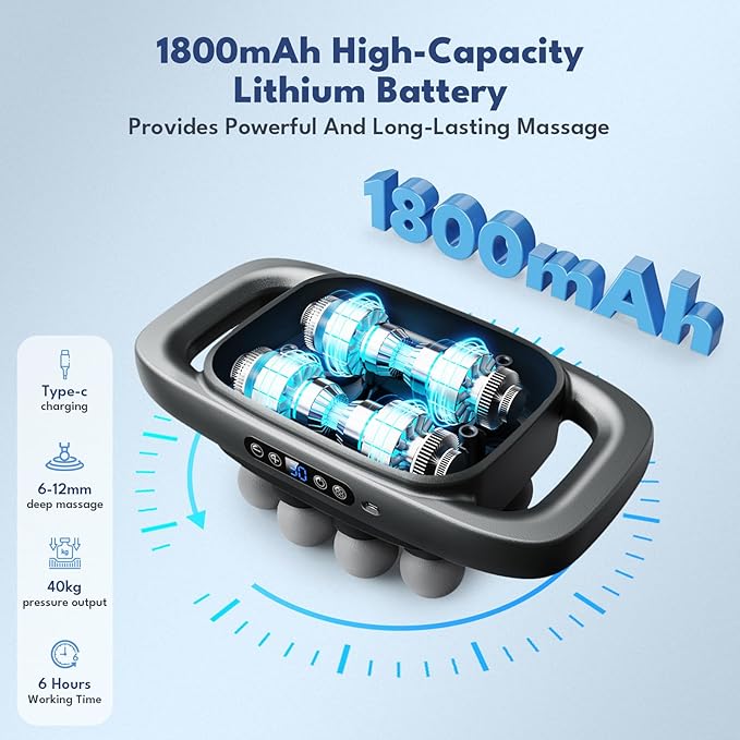 VTT 8-Head Massage Gun, Deep Tissue Back Massager, Electric Handheld Massager for Back, Shoulders, Legs, Muscle Pain Relief, Ideal Gifts for Women, Men, Mom, and Dad - Bloomnest