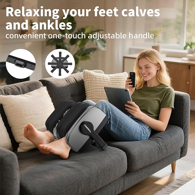 CARESKY® Foot Massager with Heat, Shiatsu Foot Massager for Plantar Fasciitis, Neuropathy Pain Relief, Deep Tissue Foot and Calf Massager, Boosts Circulation