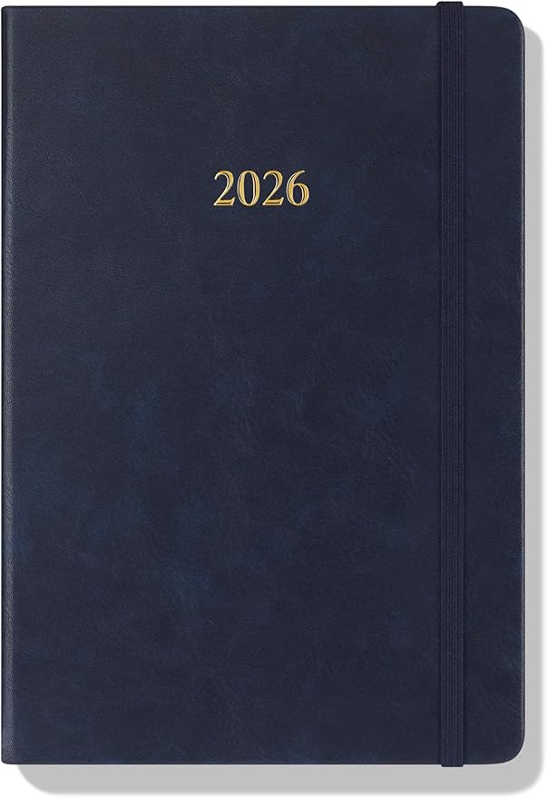 Wykeham's Executive 2026 Daily Journal Planner – US Public Holidays & Format – Customization Available (Royal Blue, 8.5"×5.5") - Bloomnest