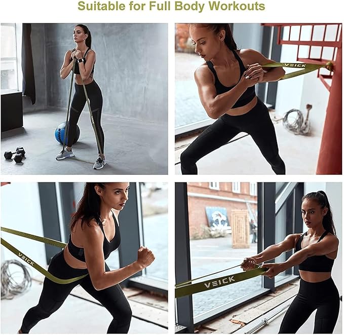 VEICK Resistance Bands for Working Out, Exercise Bands, Workout Bands, Pull Up Assistance Bands, Long Heavy Stretch Bands Set for Men and Women, Power Weight Gym at Home Fitness Equipment - Bloomnest