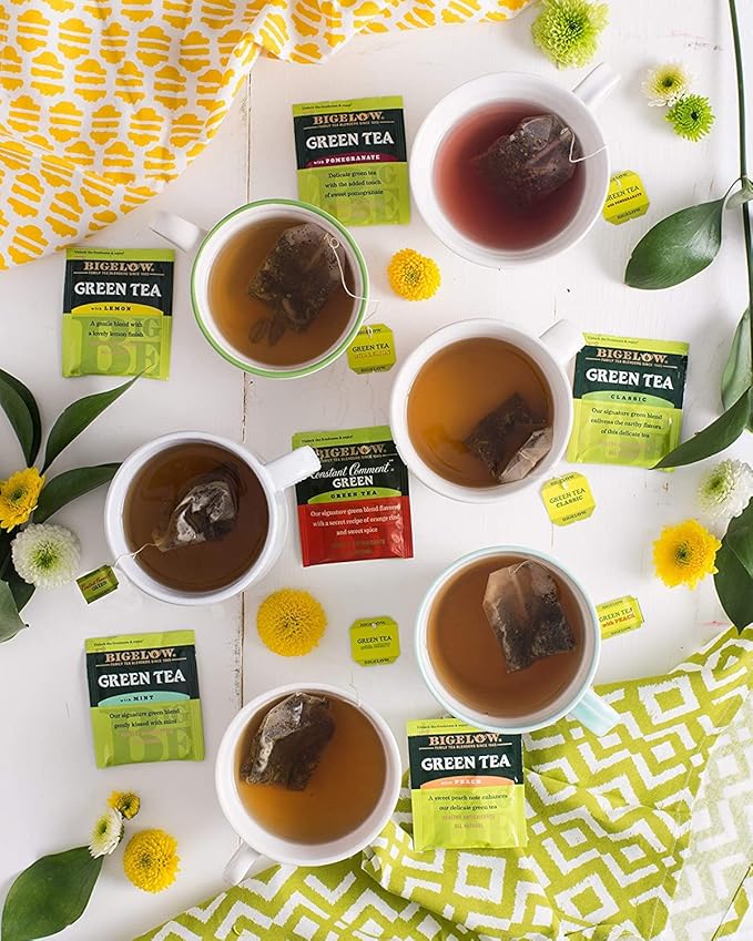 Tea Bags Assortment Variety Sampler Pack - 48 Count - Green, Black, Herbal, English, Chai Tea Breakfast - Bloomnest