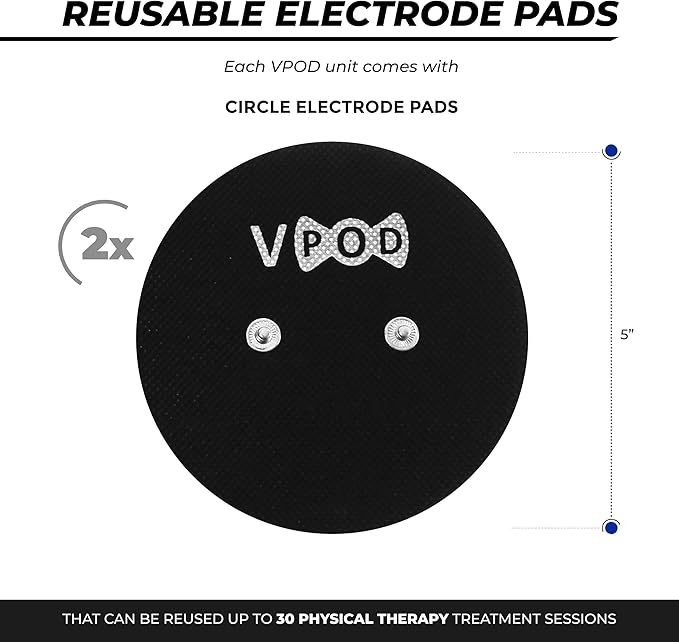 VPOD Single Wireless TENS Unit - EMS Muscle Stimulator for Pain Relief Therapy, 24 Modes - TENS Massager Electric Stimulation Machine for Nerve and Back Pain