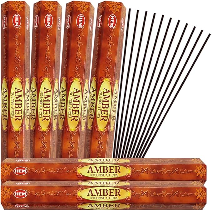 Amber Incense Sticks and Incense Stick Holder Bundle Insence Insense Hem Incense Sticks TRUMIRI