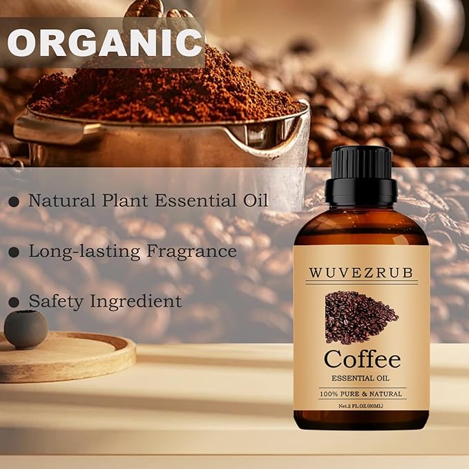 Coffee Essential Oil, 60ML Pure and Natural for Aromatherapy Diffuser - 2 Fl Oz - Bloomnest