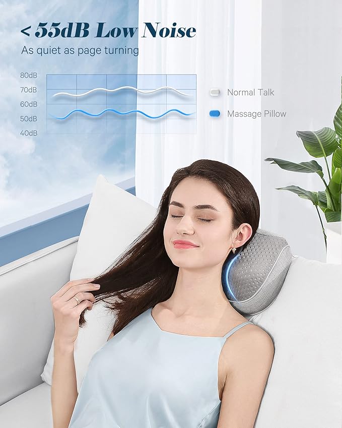 Careboda Neck and Back Massager, Shiatsu Shoulder Massage Pillow with Soothing Heat, 3D Kneading Deep Tissue Massages for Muscle Pain Relief, Perfect Gifts for Friends, Family, Lover - Bloomnest
