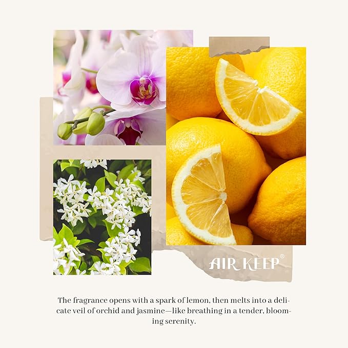 Airkeep Reed Diffuser Set,3.38 fl oz (100 ml) - Flower Shop Oil Diffusers with 8 Reed Sticks, Home Fragrance Reed Diffuser for Bathroom Shelf Decor - Bloomnest