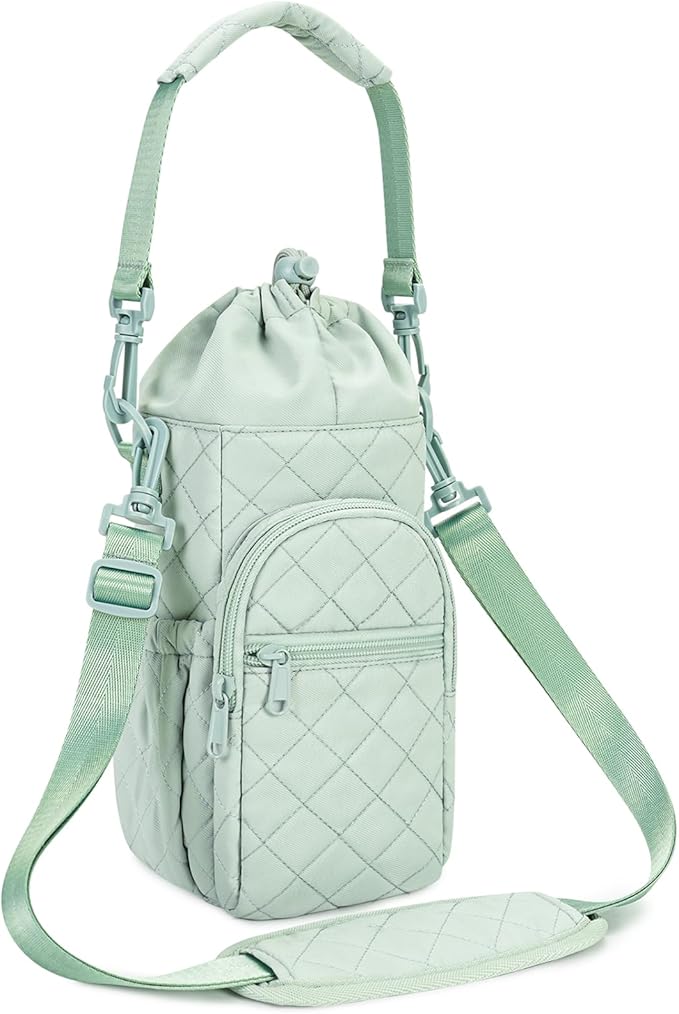 sportsnew Water Bottle Holder with Strap 32oz 40oz Insulated Water Bottle Carrier Sling Bag with Phone Pocket Crossbody sportsnew
