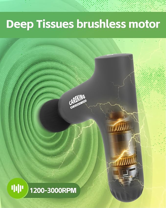 Convertible 3-in-1 Massage Gun Deep Tissue with Extended Handle, Back Pain Relief Percussion Muscle Massager for Neck Shoulder Men Women - Bloomnest