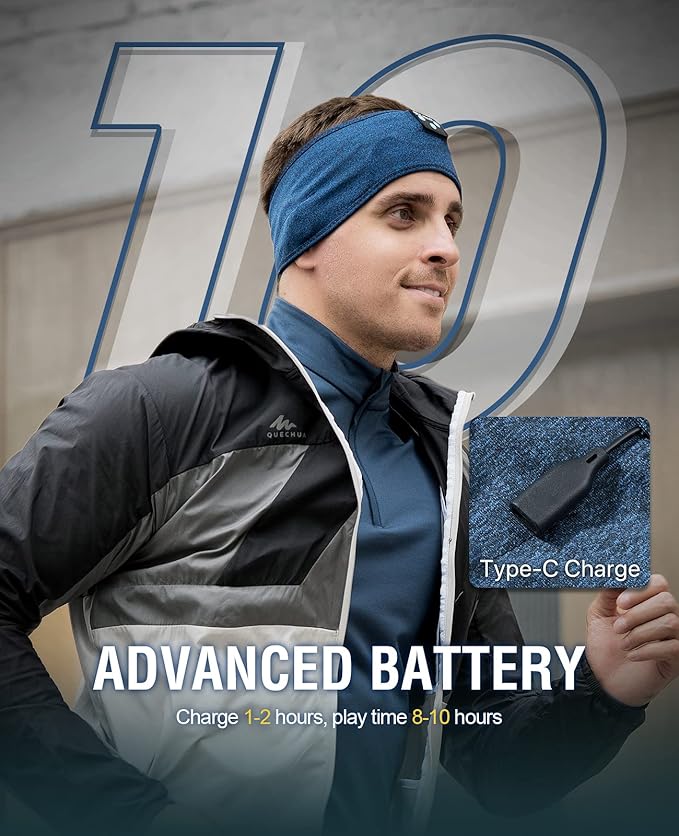 Perytong Sleep Bluetooth Headphones Headband, Sleep Headphones for Side Sleepers, Comfortable Sleeping Headband with Thin Wireless Earphones Microphone Handsfree Ideas for Women Men, PES01 - Bloomnest