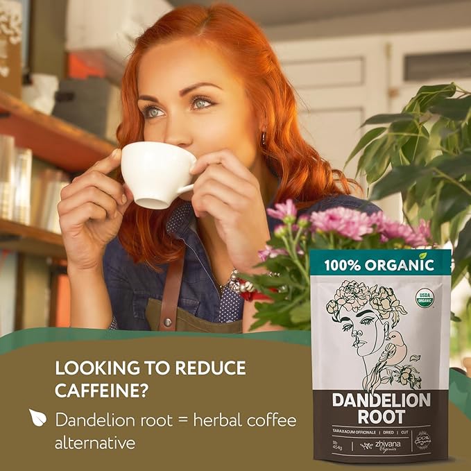 Dandelion Root Organic - Dandelion Tea - Diente de Leon Organico – Natural Cleansing, Gut Flora, Digestion, Liver, Skin – 4 oz - Bloomnest