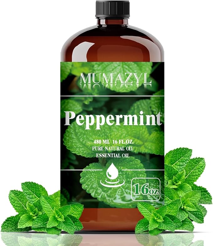 Peppermint Essential Oil, Peppermint Oil 16 Fl Oz 480ML for Diffuser Humidifier Yoga Cleaning DIY Candle Soap Making Essential Oils - Bloomnest