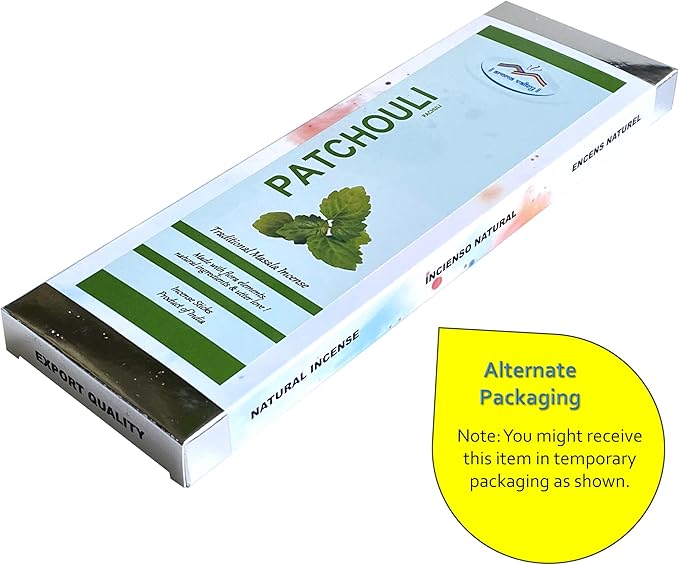 Patchouli Incense Sticks - Traditional Handcrafted Masala Incense - 40 to 50 Sticks Approx. AromaValley