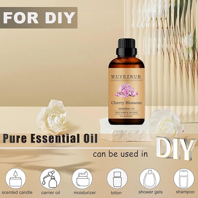Cherry Blossom Essential Oils, 30ML Pure and Natural Essential Oil for Aromatherapy Diffuser - Cherry Blossom /1 Fl Oz - Bloomnest