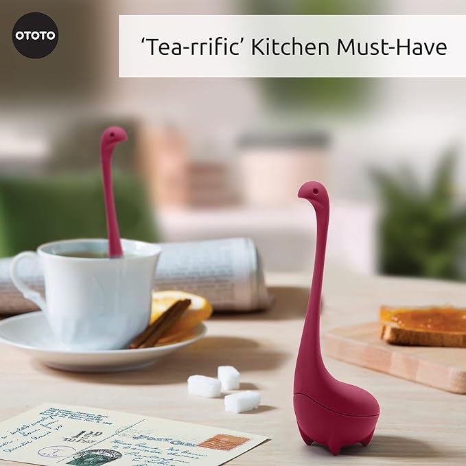 Cute Tea Infuser by OTOTO - Loose Leaf Tea Steeper, Tea Accessories, Tea Diffusers, Tea Infuser for Loose Leaf Tea, Tea Strainers, Cute Gifts, Tea Gift Set, Kitchen Gifts, Cooking Gadgets - Bloomnest