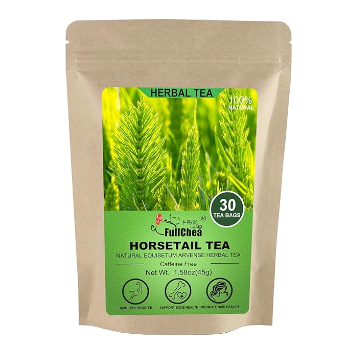 FullChea - Horsetail Tea, 1.5g X 30 Count - Premium Dried Horsetail Herb For Hair & Nail - Non-GMO - Caffeine-free - Natural Cola De Caballo Hierba - Bloomnest