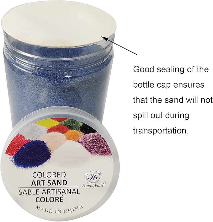 HappyFiller Cobalt Blue Unity Wedding Ceremony Sand with Storage Container for Crafts,Sands Box,Zen Garden,Vase Filler,Home Decoration,Zen Garden,28 OZ - Bloomnest
