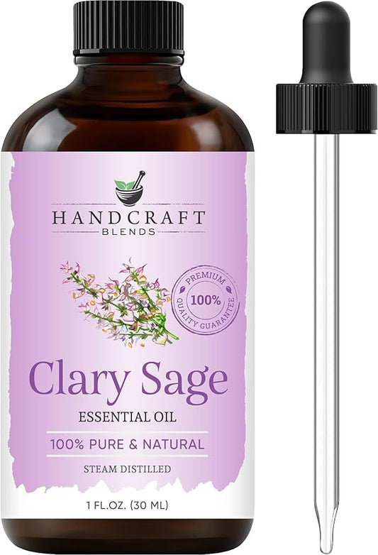 Handcraft Blends Clary Sage Essential Oil – 1 Fl Oz – 100% Pure and Natural – Premium Grade Essential Oil for Diffuser and Aromatherapy, Skin, Massage, Candle and Soap Making Fragrance - Bloomnest