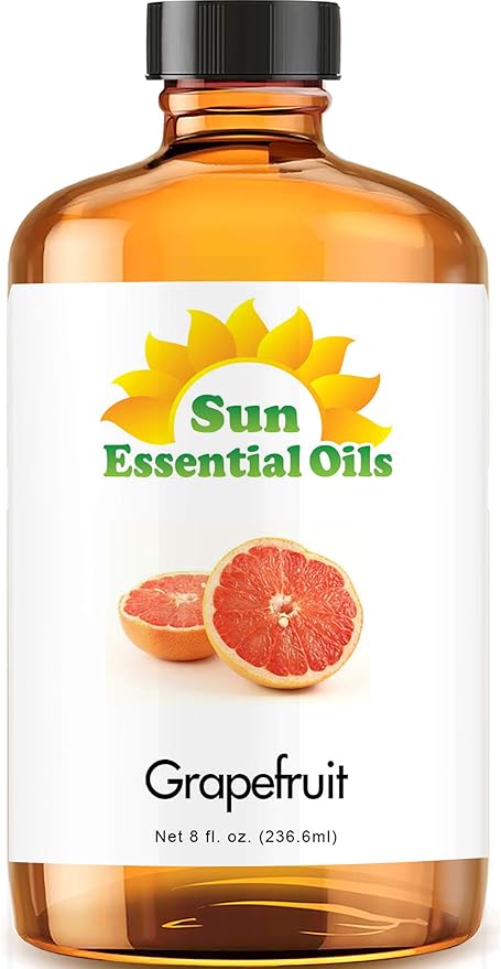 Sun Essential Oils 8oz Grapefruit Essential Oil - Aromatherapy Grapefruit Oil Bulk - Bloomnest