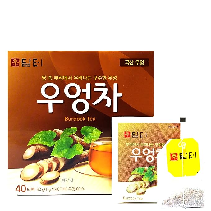 Damtuh Korean Burdock Root Tea – Herbal Wellness & Soothing Drink, Caffeine-Free – 40 Tea Bags (1.5g each) - Bloomnest