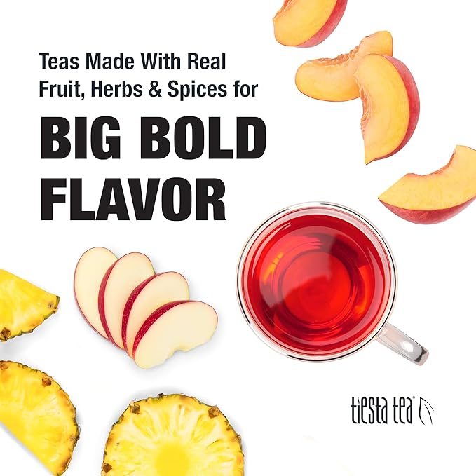 Tiesta Tea - Peaches N' Green, Loose Leaf, Smooth Peach Green Tea, Premium Medium Caffeinated Blend, Make Hot or Iced, Brews Up to 25 Cups, 2.0 Ounce Resealable Pouch - Bloomnest