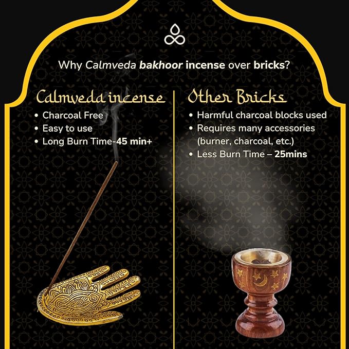 Arabian Oud Bakhoor Incense Sticks - بخور اماراتي (3 Variants, 40+ Incense) Deep Warm Arabic Incenses Like Al Nasaem, Hoor Alain & Al Raheeb Oud Bukhoor | Perfect Islamic Gifts or Eid Gifts CalmvedaIncenseAromatherapy