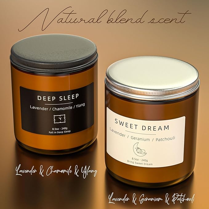 Scented Candles, BOYUJK Candles for Home, Scented Candle Set for Stress Relief and Promote Sleep, Candle Gifts for Women and Men (1.1lb, 480g) - Bloomnest