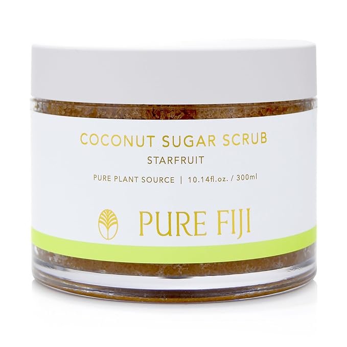 Pure Fiji Coconut Sugar Body Scrub, Starfruit (10.14 Oz /300ml) - Bloomnest
