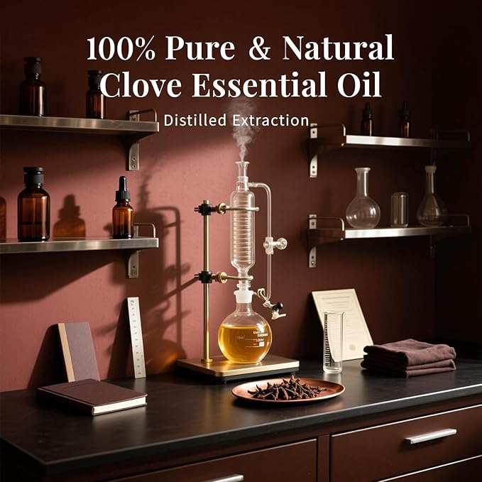 SU JUABA Clove Essential Oil 4 Oz, 100% Pure & Natural Aromatherapy Oil for Oral Care, Teeth & Gums, Diffuser, Skin, Hair - 118ML Bloomnest