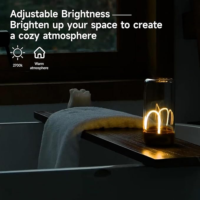 AUGE LIGHT Mini Minimalist Table Lamp Cordless Desk Lamp Rechargeable Modern Night Lights Portable Nightstand Lamps Unique Ambient Light Mood Lighting for Bedroom,Beside 2 Packs Desk Decor(Gray+White) - Bloomnest