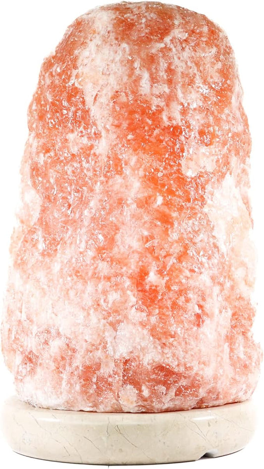 Himalayan Secrets X-Large Salt Lamp with Marble Base - Natural Pink Crystal - Dimmer Cord and Bulb Included (44-55 LBS) - Bloomnest