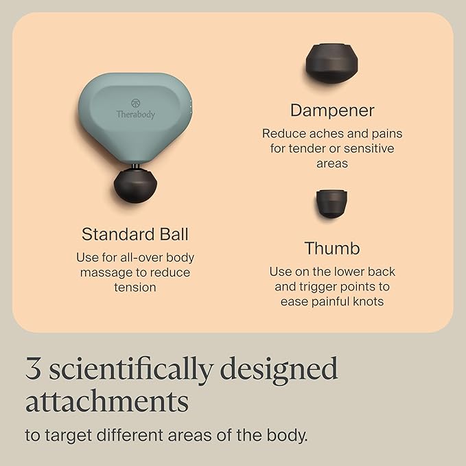 TheraGun Mini (2nd Generation) by Therabody - Handheld Electric Massage Gun - Compact Deep Tissue Treatment for Any Athlete On The Go - Portable Percussion Massager with QuietForce Technology (Green) - Bloomnest