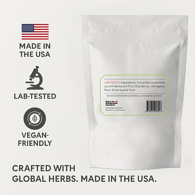 Herb Guru Four Harmony Beauty Herbal Tea Bags With Ginger, Honey, Orange Peel | Herbal Tea Blend For Beauty Balance And Relaxation Gifts | Premium Teas Infused With Nourishing Botanicals