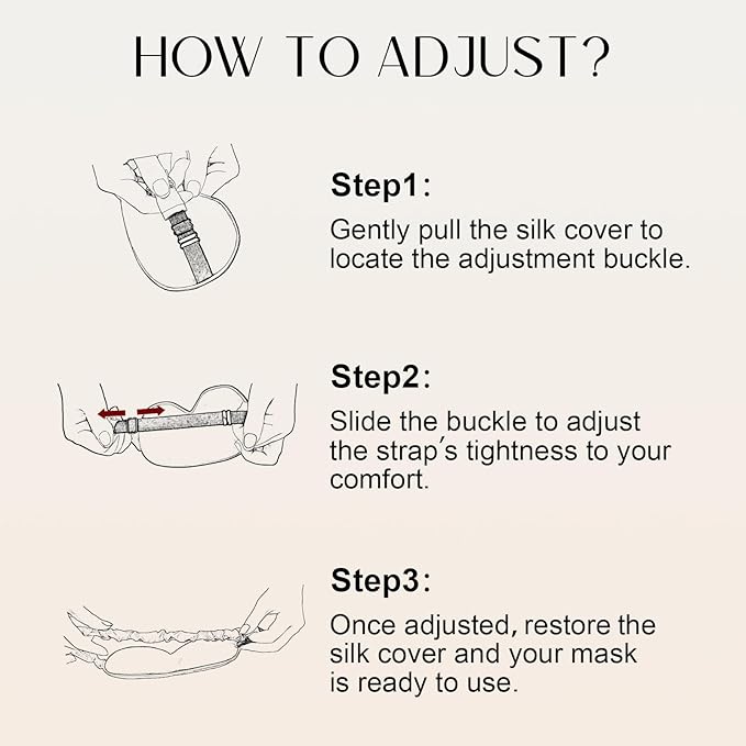 ZIMASILK Adjustable 100% 22 Momme Mulberry Silk Sleep Mask for Sleeping, Filled with Premium Mulberry Silk, Softest & Breathable Eye Sleeping Mask (Blackish Grey) - Bloomnest
