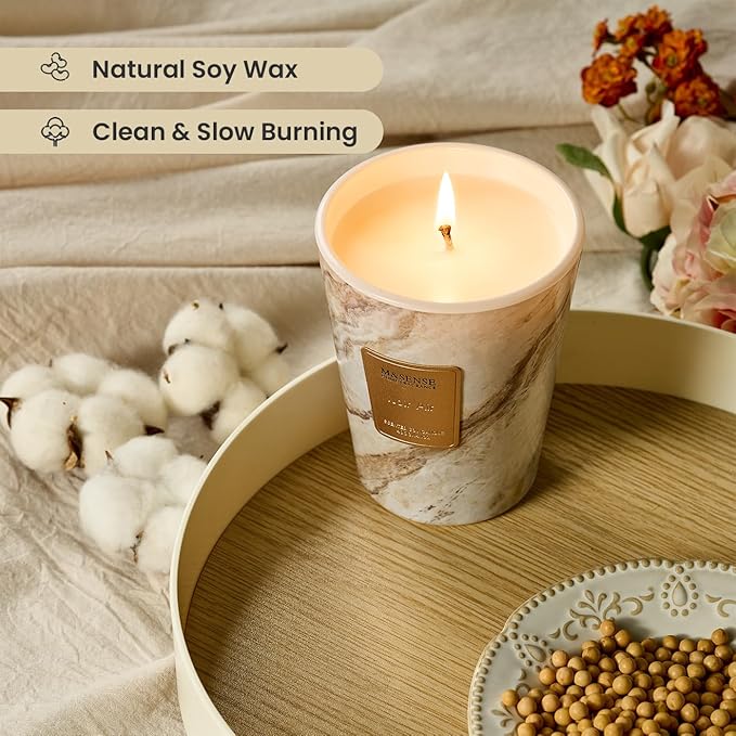 M&SENSE NoirAir Scented Candles for Home, Lead-Free Wick Highly Scented Jar Candles, 14.1 Oz 80 Hours Lasting Burning Candles Gifts for Women, Relaxing Aromatherapy Candle for Stress Relief - Bloomnest