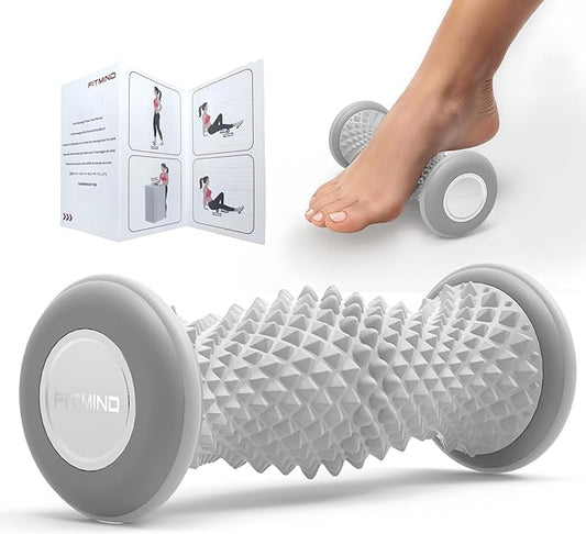 Foot Roller Massager for Plantar Fasciitis, Arch and Heel Pain Relief，Portable and Silence, Deep Tissue Foot Massager Roller Tool to Improve Circulation and Relieve Tension-Grey - Bloomnest