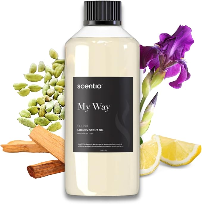 Scentia My Way Hotel Diffuser Refill Oil Inspired by The The 1 Hotel Miami Beach- 500 ml 16.9 fl oz - Essential Oil Blend Sandalwood, Cedar & Lemon Notes for Aromatherapy HVAC Diffuser - Bloomnest