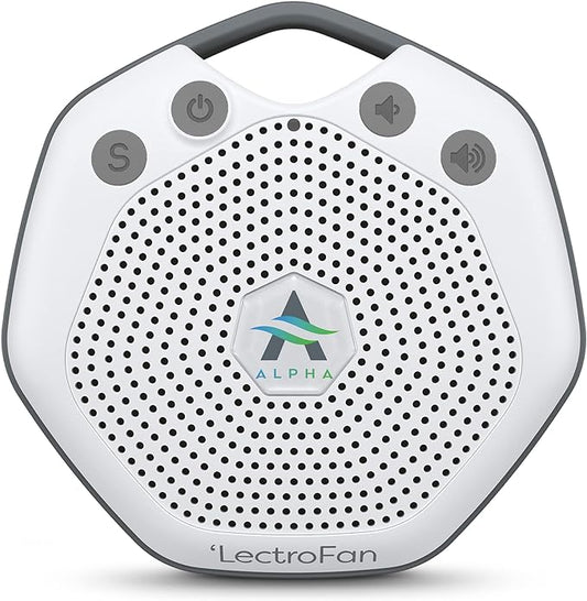 Adaptive Sound Technologies LectroFan Alpha Portable Sleep Sound Machine - Rechargeable White Noise Machine for Crib, Stroller, Car Seat & More - 7 Non-Looping Sounds - for Travel, Bedroom, Nursery