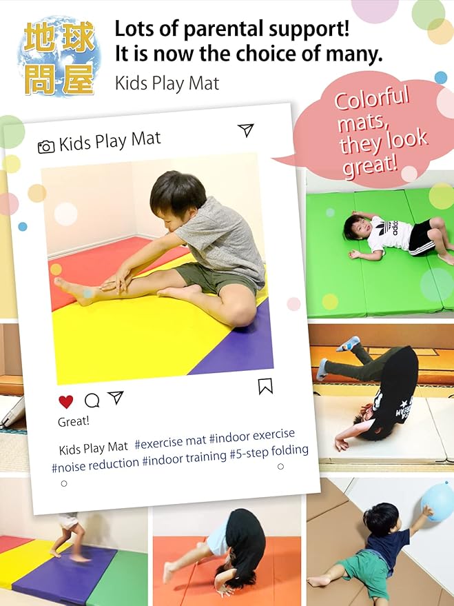 Gymnastics Mat Folding Stretch Mats 75"x31"x1.2" Exercise Muscle Training Children Play Horizontal Bar Mat Yoga Sports Soundproof Home Use - Bloomnest