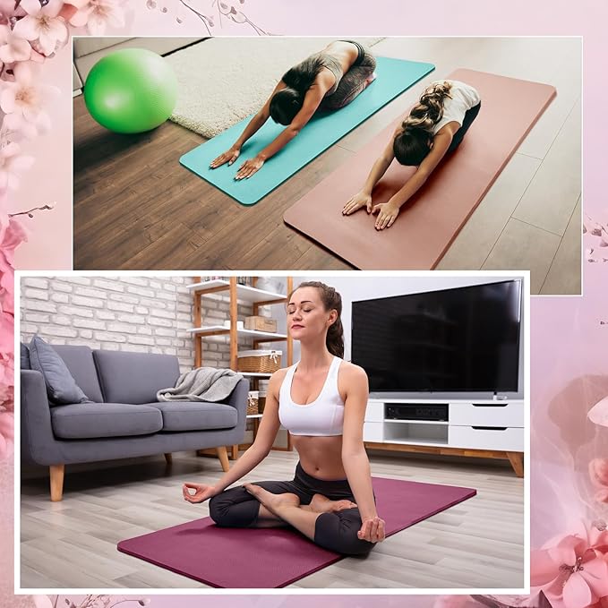 Timgle 6 Pack Yoga Mats Bulk Non Slip Exercise Yoga Mat Thick Anti Slip Tear Resistant Sports Gym for Fitness Stretching Home Workout and Studio - Bloomnest