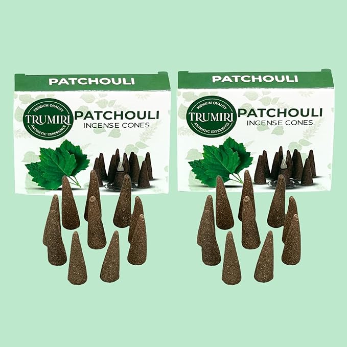 Patchouli Incense Cones - 20 Cone Incense - Dual Pack of 10 TRUMIRI
