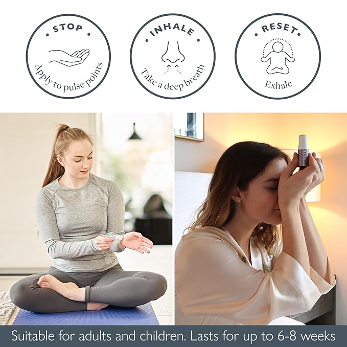 Scentered Aromatherapy Balm Stick Duo for Sleep & Meditation - Roll On Essential Oil Blends of Oud, Lavender, Ylang Ylang - Aromatherapy Gifts for Women - Sleep Well & Escape - Bloomnest