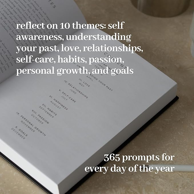 INSIDE THEN OUT Better Every Day Journal - Guided Daily Journal With 365 Pre-Dated Prompts for Self Love, Reflection, Growth, Gratitude, Discovery, Wellness, Healing, Self Help, and Mindfulness - Self Care Routine & Mental Health Gift for Women Men - Bloomnest